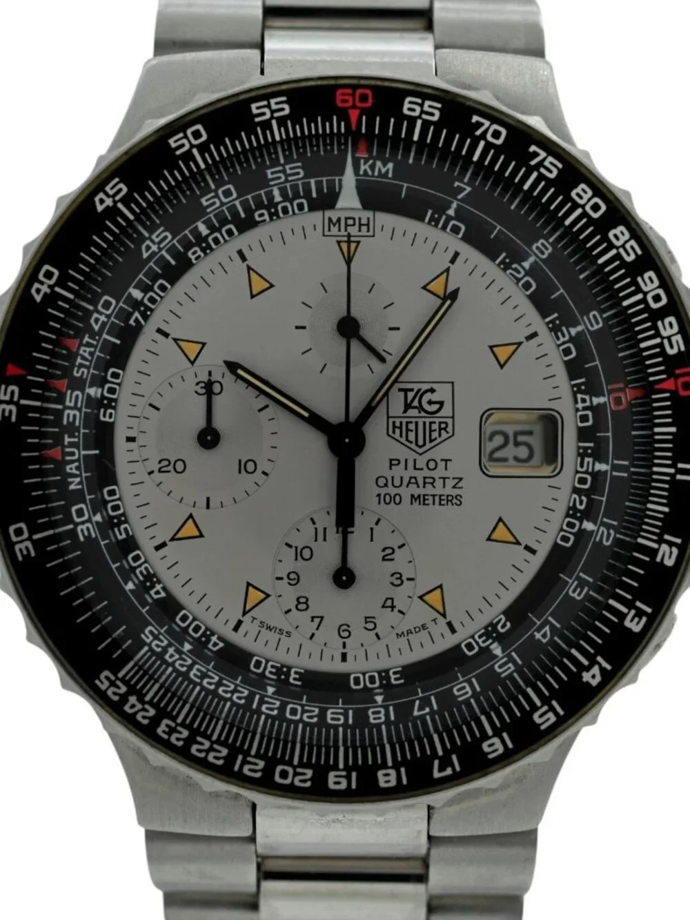 Tag Heuer 43mm Men's Early Pilot Stainless Steel Aviation Watch! Ref: 230.006-Z!